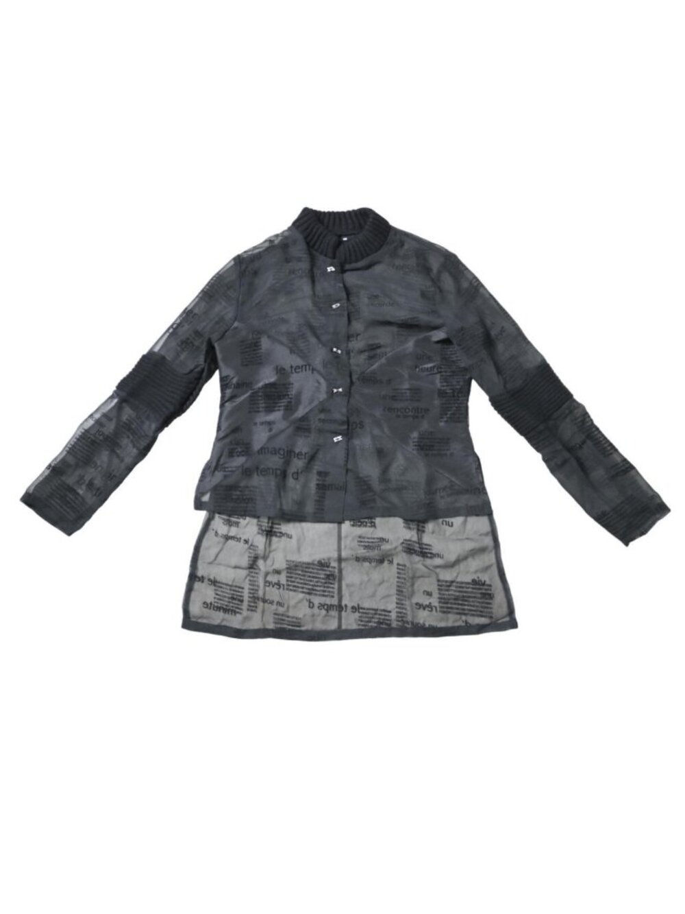NWT Biche De Bere high low see through shirt